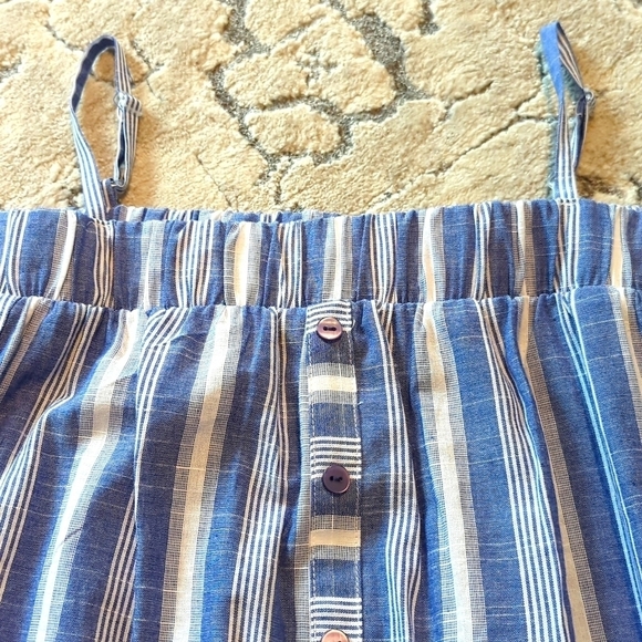 by&by, Off-the-Shoulder Denim Top, Tie Cuffs, NWT, Size Small - Picture 8 of 8